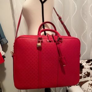 💯% AUTOMATIC GUCCI RED CROSSBODY BRIEFCASE